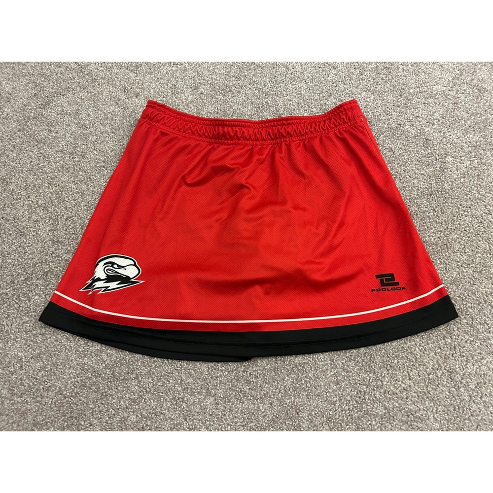Prolook Athletic Skort Womens Large Red Excellent Eagle Mascot Mesh Skirt